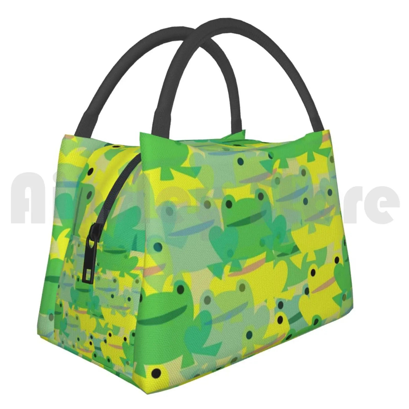 

Cooler Lunch Bag Picnic Bag Frog Horde Frog Frogs Green Happy Childrens Kids Animal