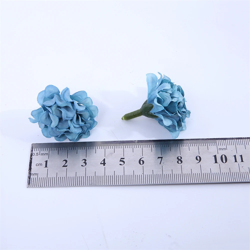 10/30/30Pcs Wholesale Artificial Mini Hydrangea Flower Head For Crafts Carnation Party Home Wedding DIY Wreaths Festival Decor