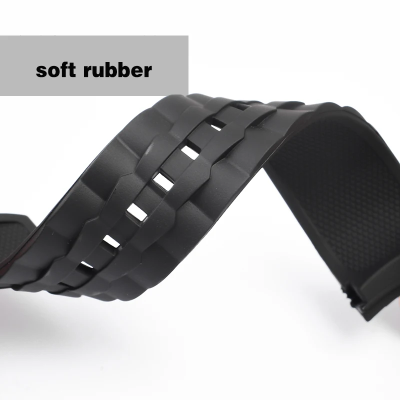 Rubber watchband For Casio EF-550 Edifice Series Strap Rubber Resin 22mm black wristband Bracelet