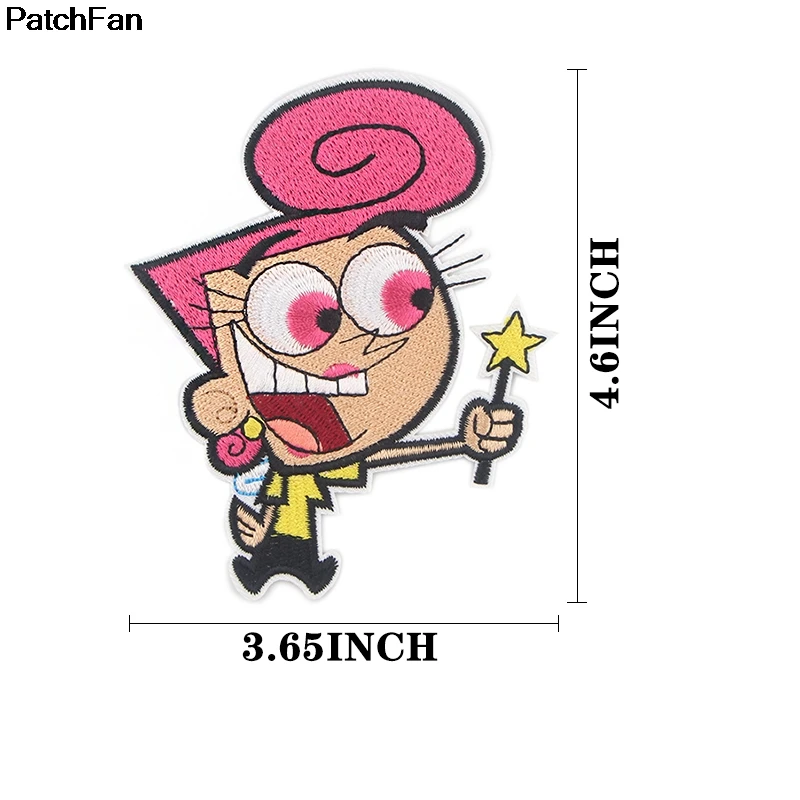 A3257 Patchfan Cartoon Genius Iron On Patch Clothing Diy Embroidered Applique Sew On Patches Fabric Badge Apparel Patchwork