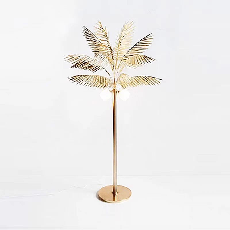 

Creative Coconut Tree Floor Lamp Desktop Decorative Led Nordic Bedroom Living Room Art Iron Villa Study Room light Table Lamp