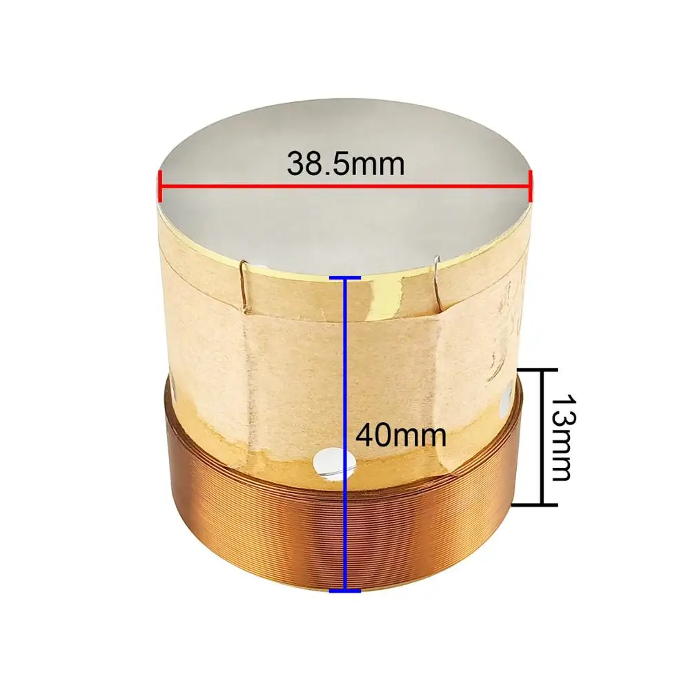 Ghxamp 38.5มม.อลูมิเนียมวูฟเฟอร์ขดลวดเสียงASV 4ชั้นลวด8 Ohm Bassลำโพงขดลวดซ่อมซับวูฟเฟอร์Diy 2Pcs