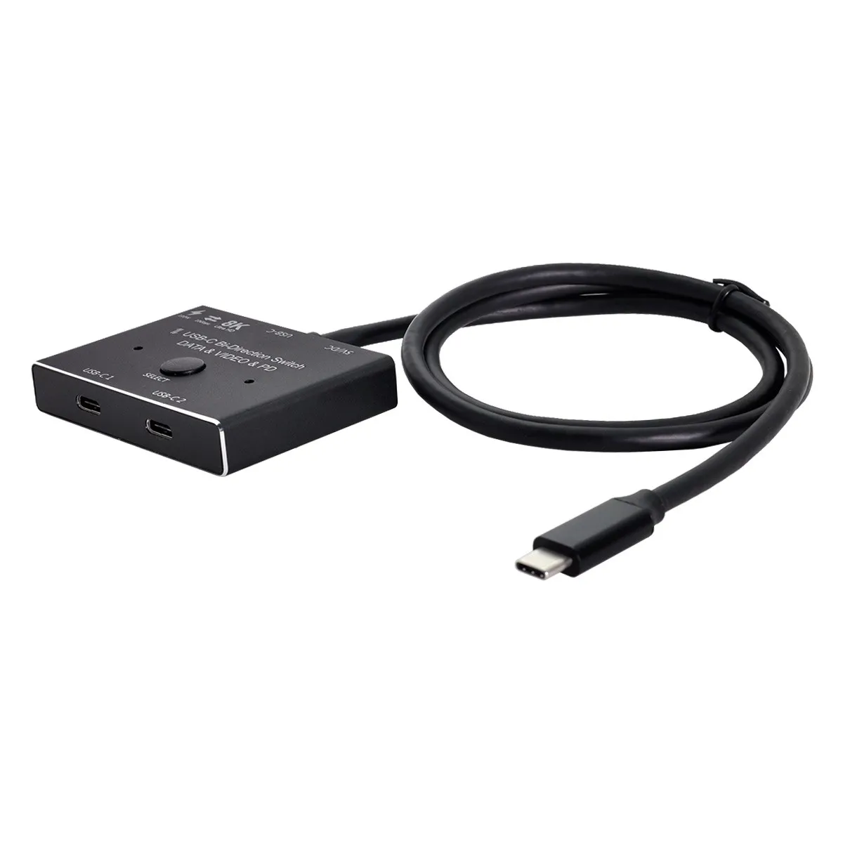 

CY Bi-Direction Switch USB-C Type-C MST 1 to 2 Hub Support Video Data PD 8K@30hz 100W 10Gbps