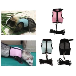 Pet Supplies Vest Harness Leash For Hamster Rabbit Squirrel Guinea Pig Ferrets Small Animal Harness Traction Rope Pet Suppliers