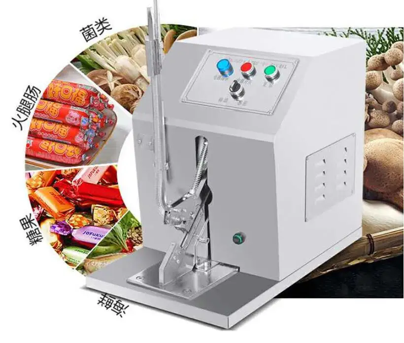 Automatic U-shaped sausage binding machine fresh bag plastic bag supermarket food packaging aluminum buckle tie machine