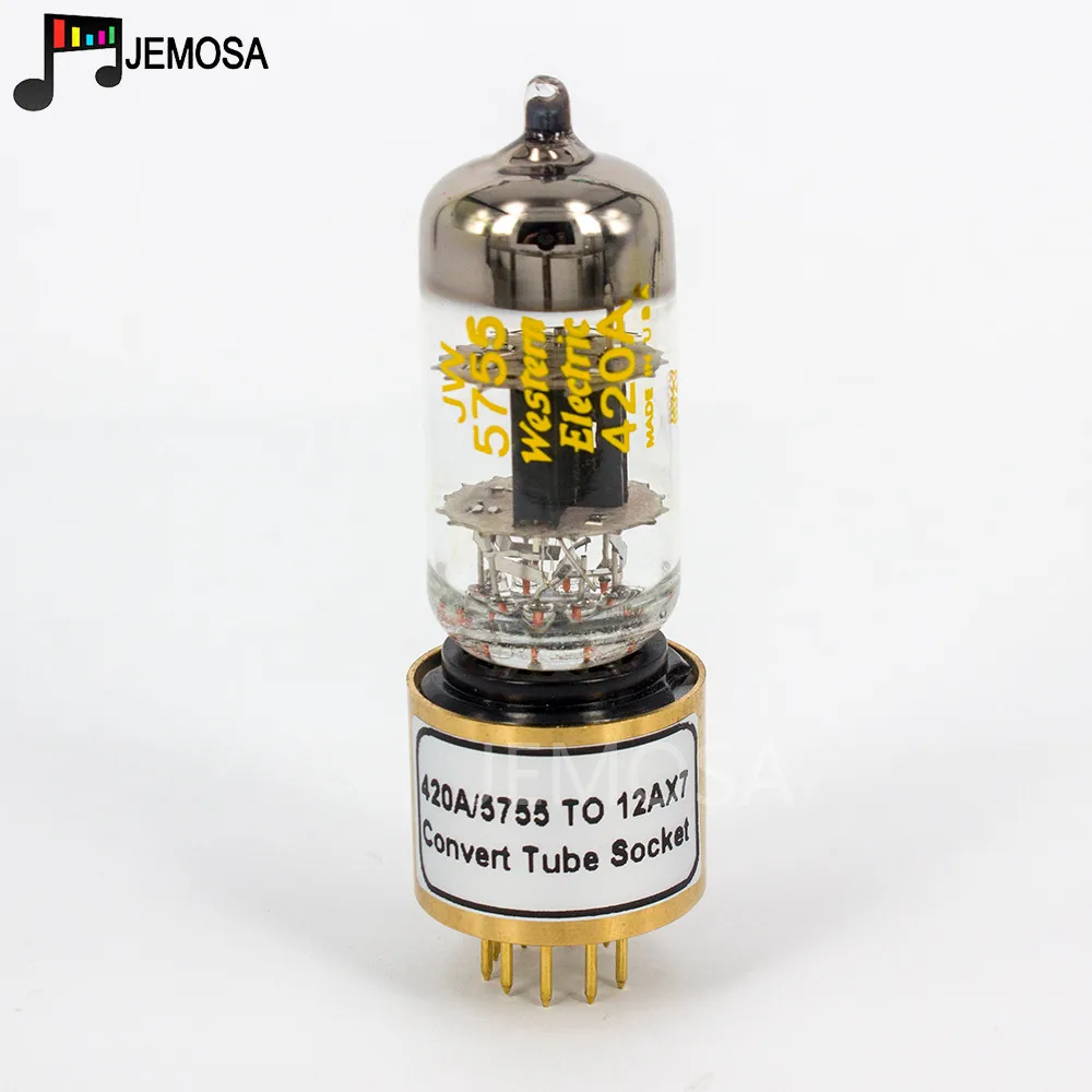 1PC JW 5755 Western Electric 420A USA WE420 Vacuum Tube Adapter Replace 12AX7 ECC83 Tube HIFI Audio Vacuum Tube Amplifier