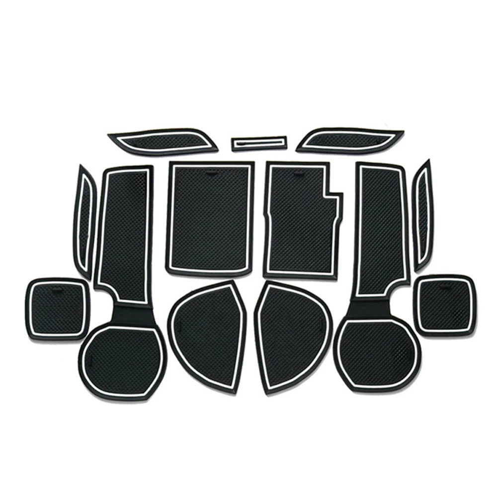 Car Door Groove Mat For suzuki SX4 S-Cross 2014-2018 Gate Slot Mat Rubber Anti-Slip Mat