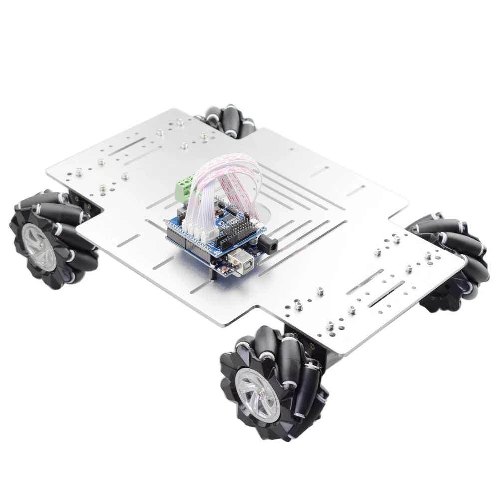 15KG Load PS2 HC-06 Arduino RC Mecanum Wheel Robot Car Chassis Kit with DC 12V Encoder Motor DIY Robot Project STEM Toy Parts