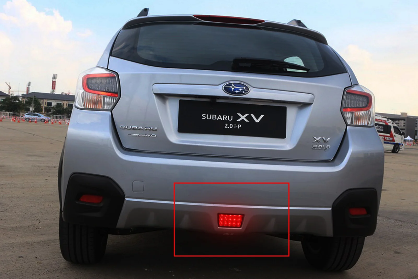 ANGRONG 1x Black Lens LED F1 Style Rear Fog Lamp Brake Stop Tail Light For Subaru WRX STi XV Impreza 12V