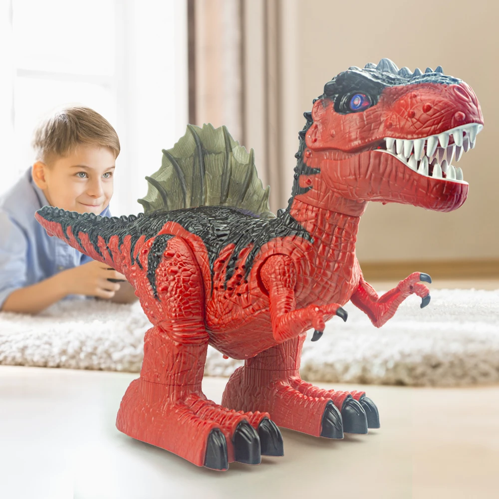 Brinquedos de crianças com controle remoto, dinossauros elétricos, robô rc, brinquedo de escavação leve, jurássicos, brinquedos educacionais para meninos