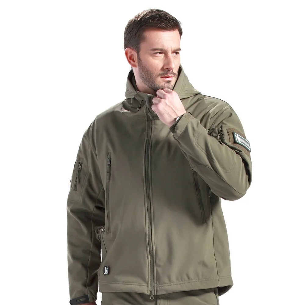 TAD Tactical Gear Soft Shell Camouflage Outdoor Jacket Set Men Army Casual Waterproof Hunting Clothes Military Hiking Jacket