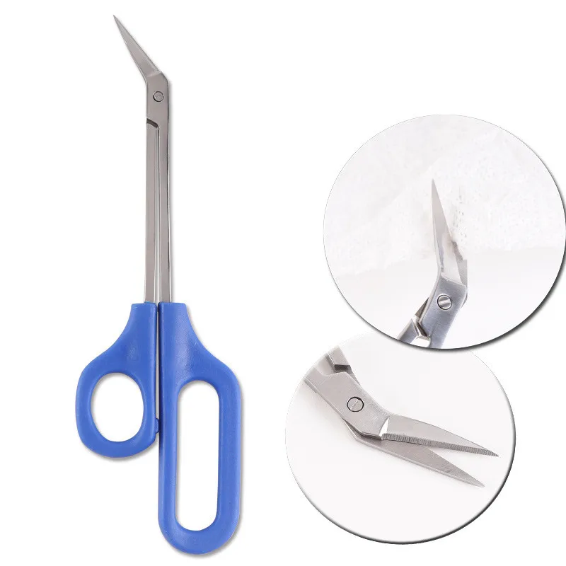 10Pcs Long Handle Nail Scissors Toenail Cutter Trimmer Nipper Bandage Clipper Ergonomic Care Manicure Tool