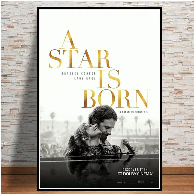 New A Star Is Born Love Music 2018 Movie Film Lady Gaga Poster And Prints Canvas Wall Art Painting Wall Pictures quadro cuadros