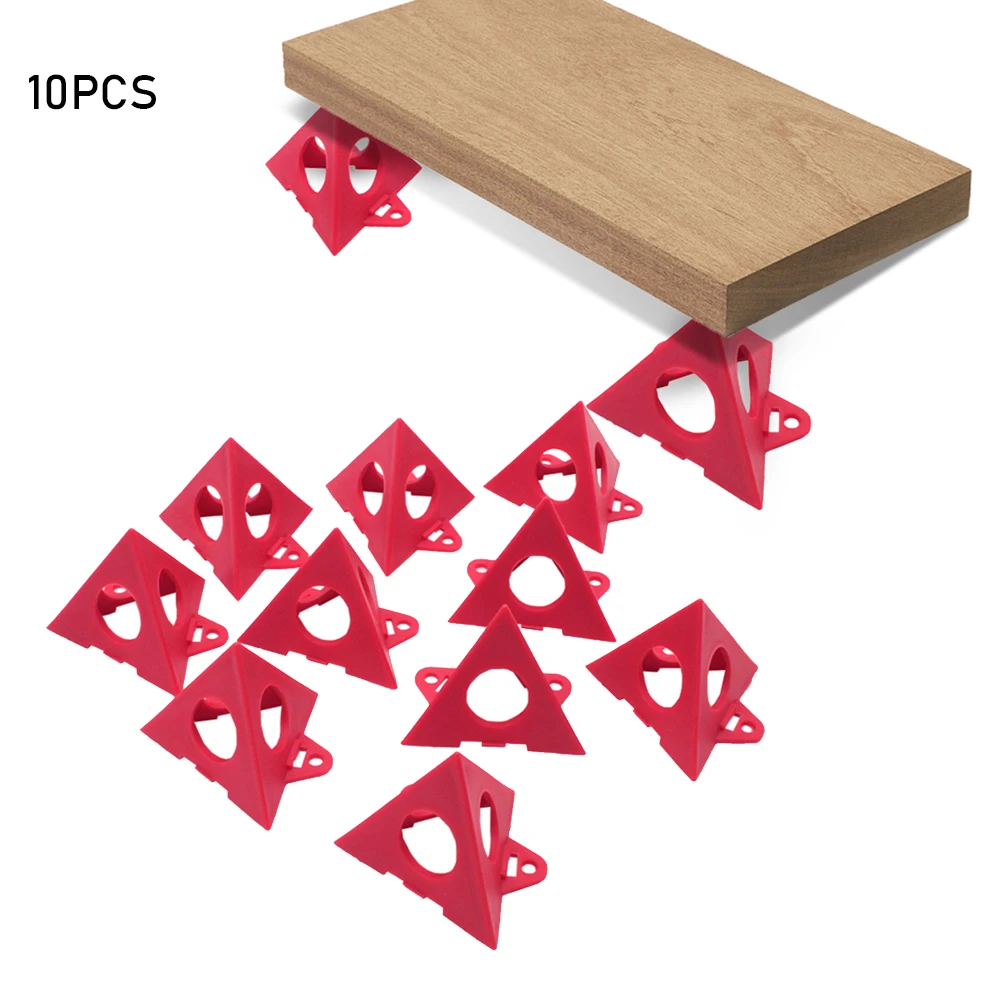 10pcs Woodworking Paint Triangle Stand Paint Tools Support Pyramids Rack Carpenter Lift Pads Feet Reusable Portable