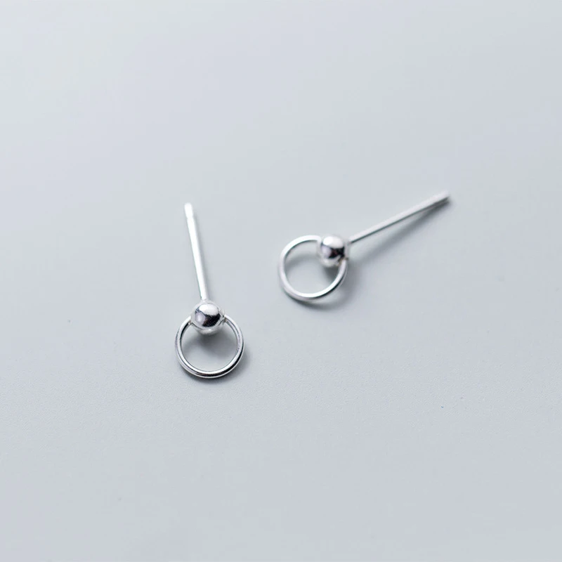La Monada Stud Earrings For Women Silver 925 Minimalist Circle Fine Women Earrings In Jewelry Stud Earrings 925 Sterling Silver