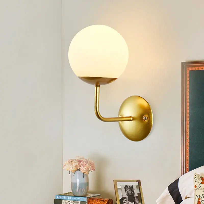 

Modern Glass Wall Lamp Gold Black Iorn Wall Lights for Home Industrial Decor Nordic Wall Sconce Bedroom Bathroom Mirror Lights