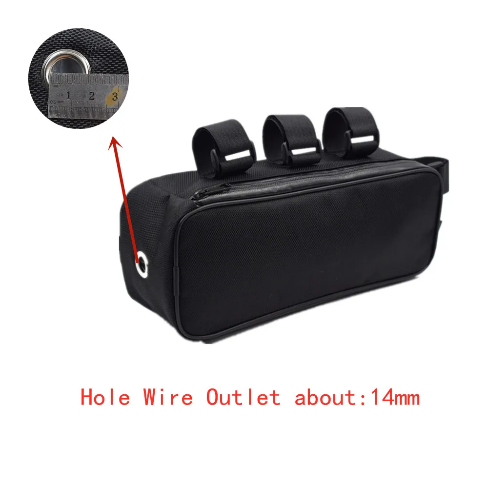 Bicycle Beam Bag Battery Controller Hanging Fixed Tube Frame Cycling Bike Bag Li-ion Storage Bag Waterproof 29X11X8cm