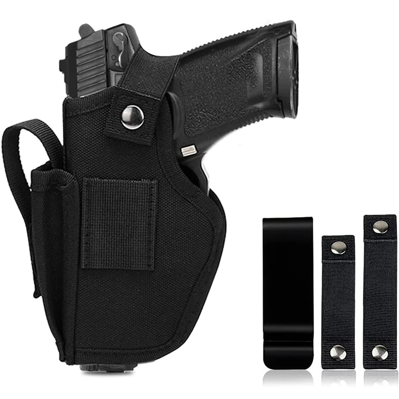ซ้ายขวา IWB ปืนยุทธวิธี9มม.เข็มขัดปืนปกปิด Holster กับ Mag Pouch สำหรับอุปกรณ์ล่าสัตว์