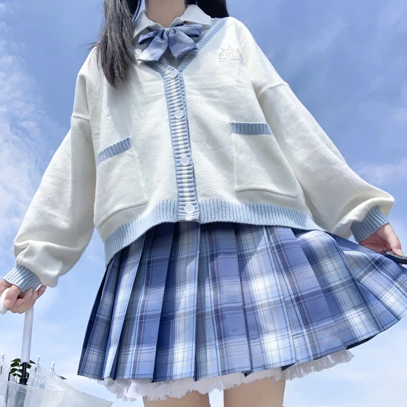 Winter Japan Style JK sweater women uniform plus size Harajuku kawaii cardigan tops Vintage casual women long sleeve ins sweater