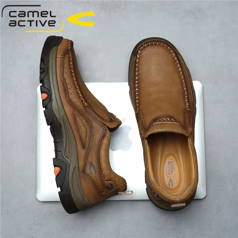 Camel Active Spring Autumn New Soft Genuine Leather Men Loafers Fashionable and Comfortable Casual Men Shoes Male Footwear