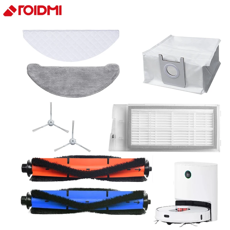 Pour ROIDMI EVE Plus, pièces d'aspirateur, sac à poussière, lingettes jetables, lingettes répétitives, filtre, rouleau, brosse, accessoires