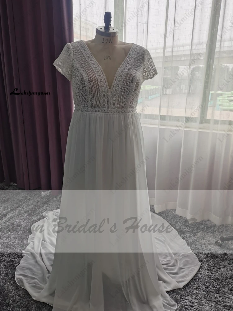 Vestidos De Noiva Chiffon De Decote Em V Profundo, Manga Comprida, Boho Bridal Robe, Vestidos De Casamento Longos, Manga Comprida, Longue, Simples, Praia, 2021