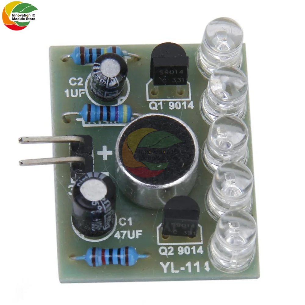 Ziqqucu Voice Detect Sensor Board Sound Control Melody LED Light Indicator Module Electronic Production DIY Kit for Arduino