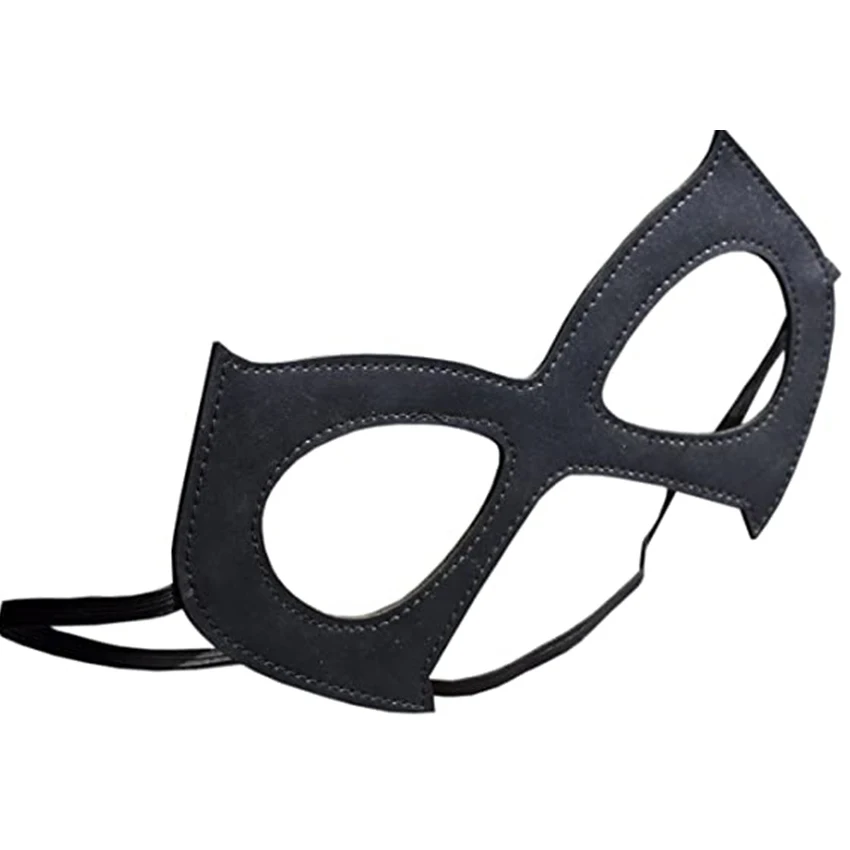 Takerlama หน้ากากปาร์ตี้ฮาโลวีน PU หนังผู้หญิงสีดำ Cat Eye Mask คอสเพลย์เซ็กซี่ Blindfold สาวเครื่องแต่งกายอุปกรณ์เสริม