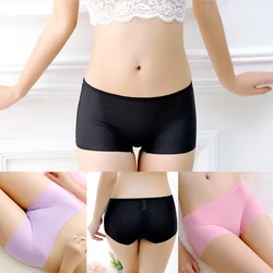 New Comfortable and High-grade One-piece Breathable Women's Underwear Summer Ice Silk Seamless Boxer Shorts Women Lingerie Femme