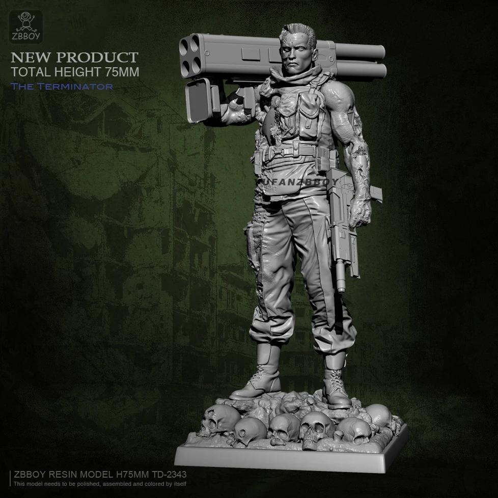 75mm Resin Model Kits Terminator self-assembled TD-2343