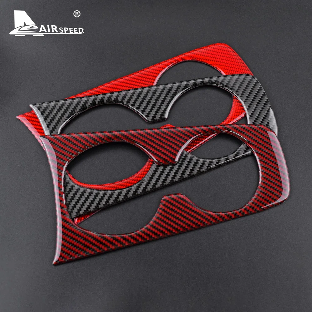 Real Soft Carbon Fiber for Chevrolet Camaro 2010 2011 2012 2013 2014 2015 Car Water Cup Holder Sticker Accessories Interior