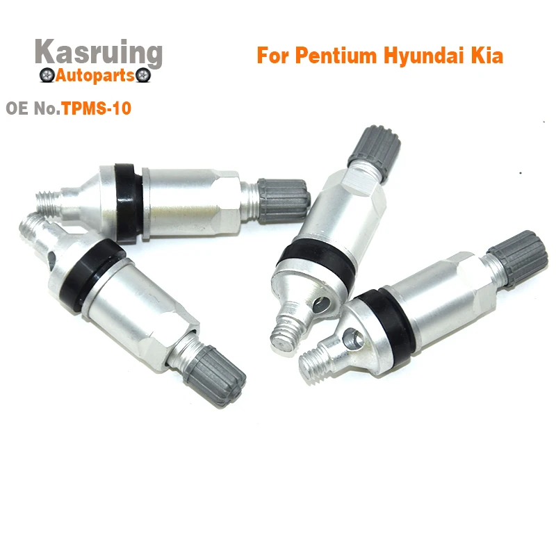 4pcs Aluminum TPMS Tire Valves for Hyundai Tubeless Valve for Kia Tyre Pressure Monitor System Sensor Valve Stem Repair Kit