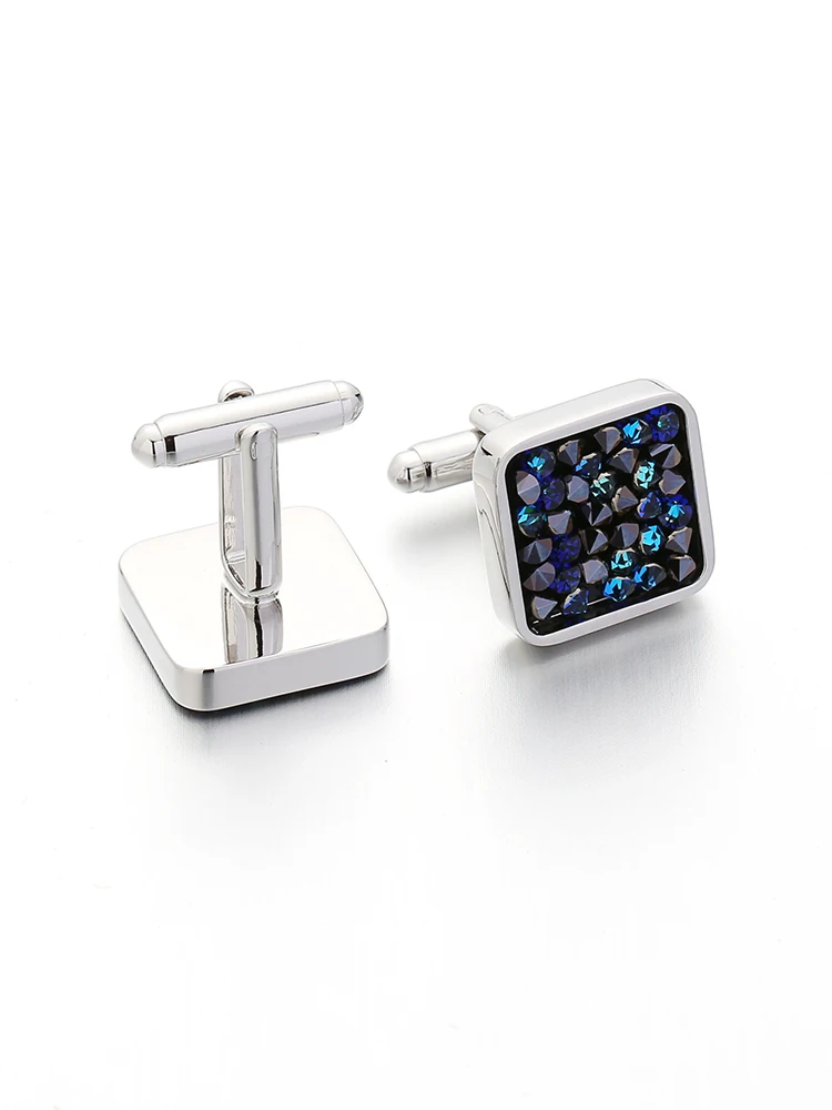 KFLK High Quality Cufflinks for Mens cuff links Custom Luxury Button Shirt Wedding  Gifts Crystal Cluster Custom guests