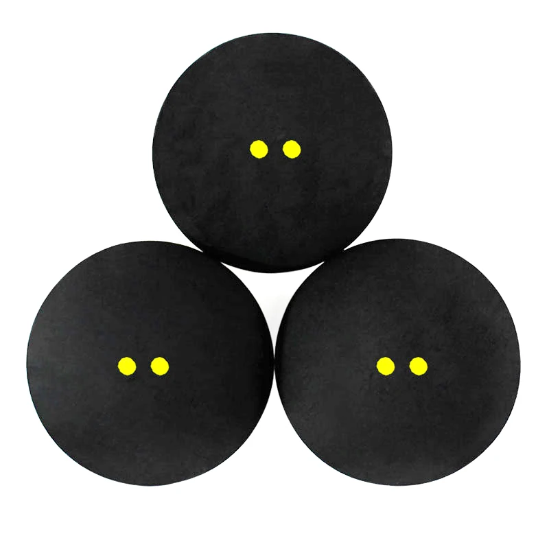 2/5/10 PCS Squash Ball Two-Yellow Dots Low Speed Sports Rubber Balls Training Competition Squash Ball Professional Player