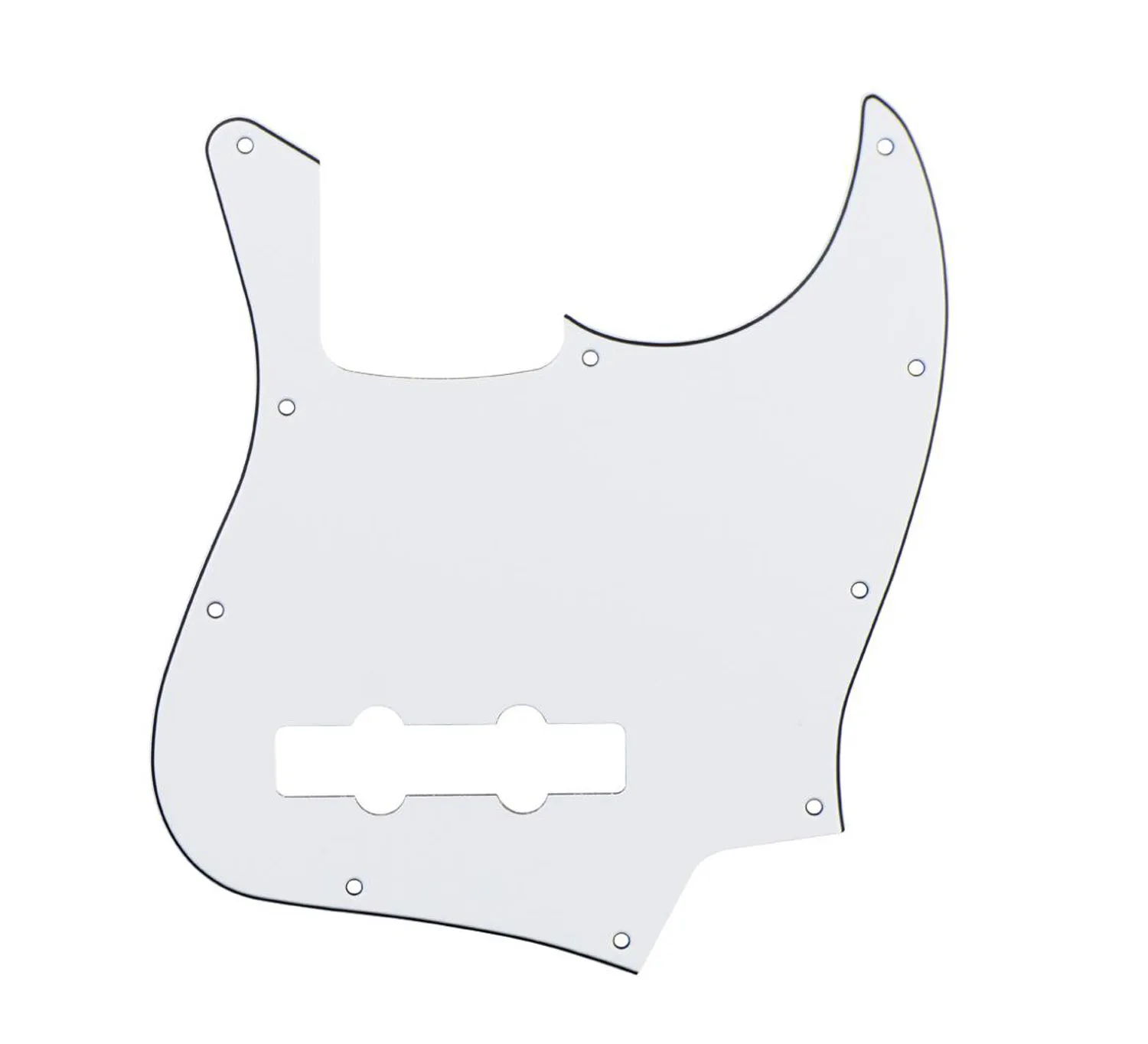 4 String Jazz JB Bass Guitar Pickguard 10 Hole Black 3 Ply Scratch Plate Standard J Bass Pick Guard Various Colors