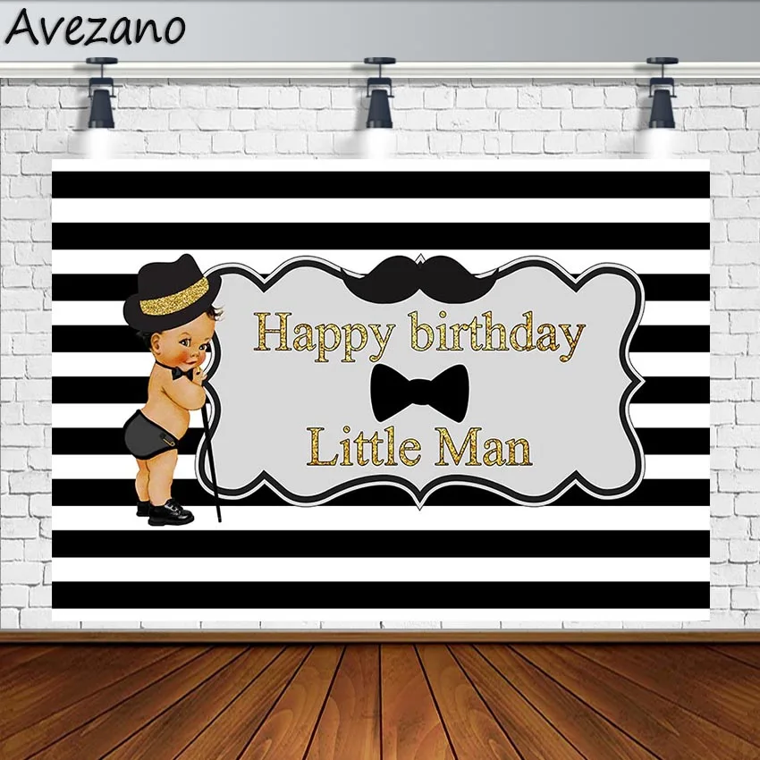 

Avezano Happy Birthda Backdrop Happy Birthday Little Baby Beard Customized Photo Studio Photozone Background Decoration