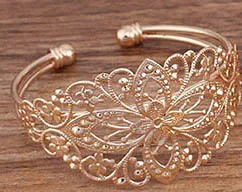 10pcs Ladies Bangle Bracelet with Big Filigree Flower Bases Blanks Punk Open cuff Bracelet Settings Hip Hop Bangles for Women