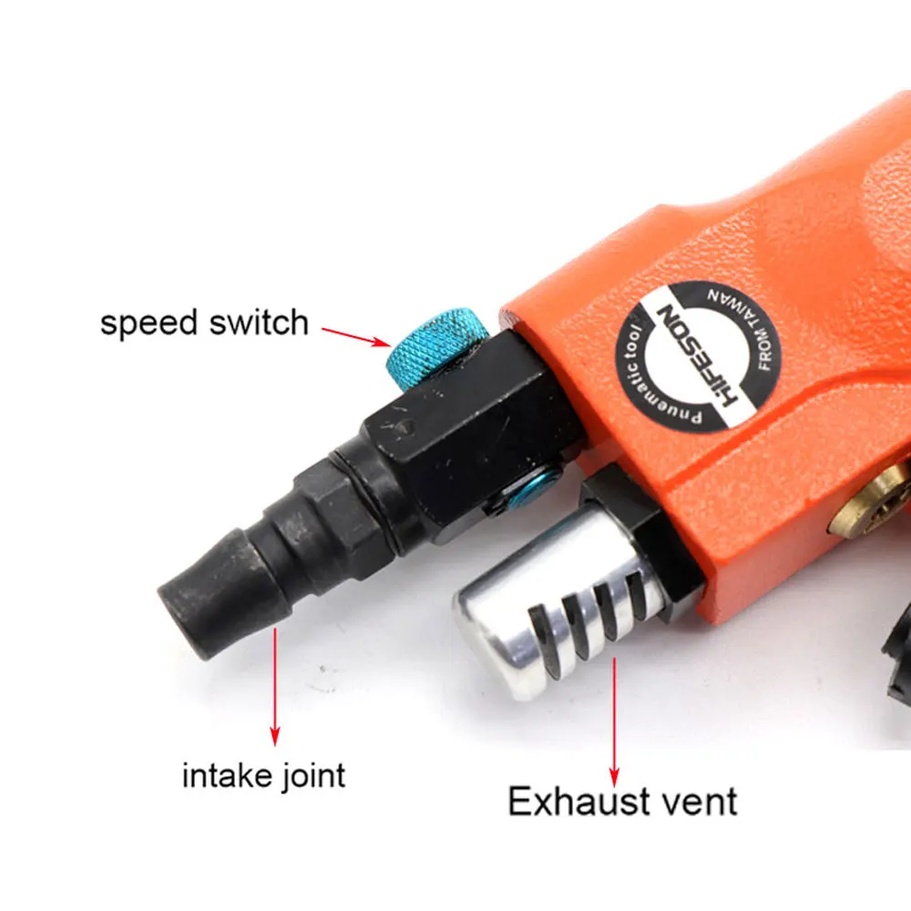 HIFESON Pneumatic Air Rivet Nut Gun Insert Threaded Pull Setter Riveter Rivnut Tool for M3 M4 M5 M6 M8 M10 Lengthen Rivet Head