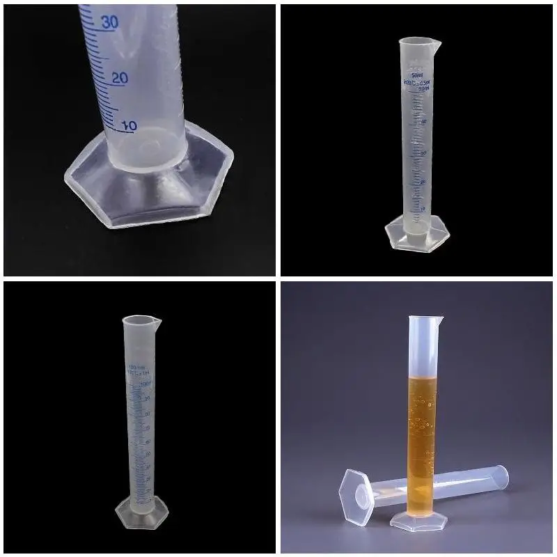 10/25/50/100/250/500ml Plastic Measuring Cylinder Graduated Cylinders for Lab Supplies Laboratory Tools SAL99