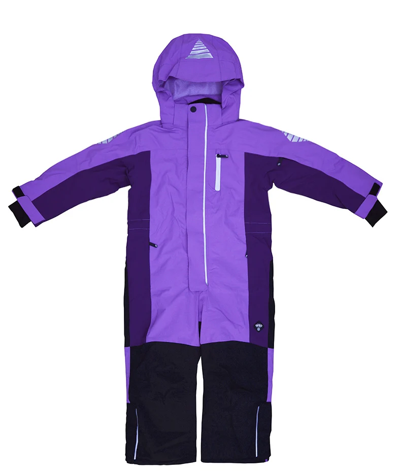 Children's one-piece ski suits, big children's winter suits, quilted, wind-proof, outdoor jackets, warm snow-country equipment