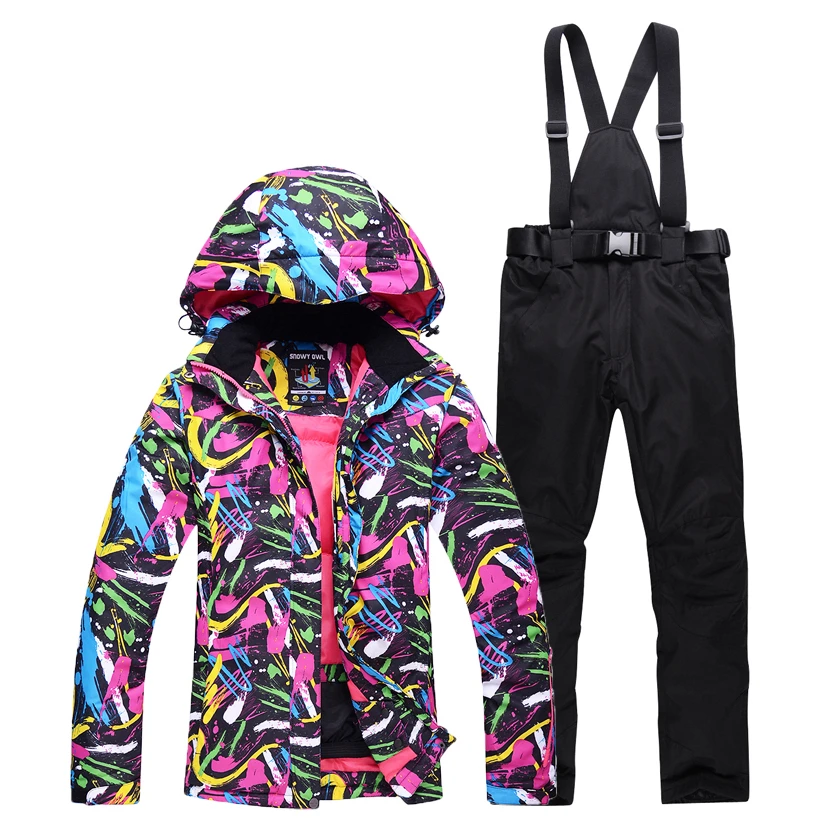 Hot Women Ski Suit Snowboarding Jackets Pants Set Female Winter Waterproof Windproof Keep Warm Sportswear Snowsuit