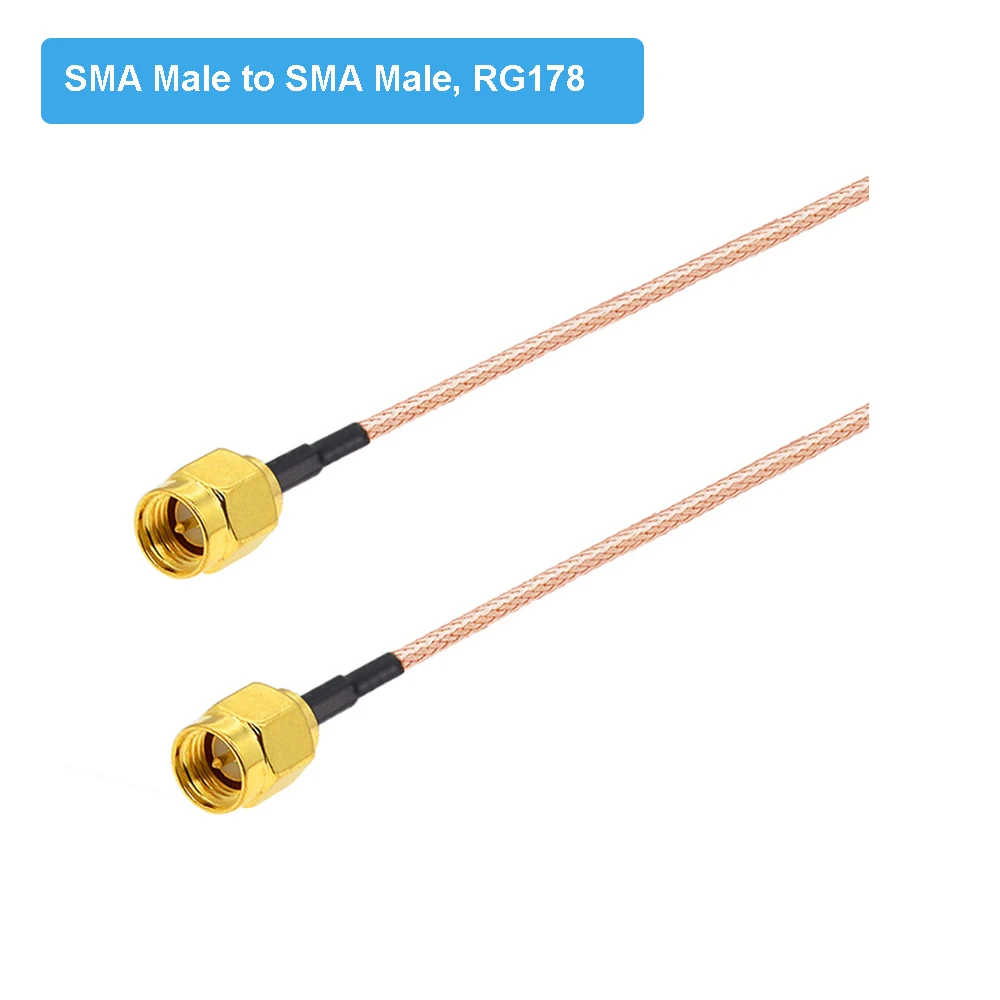 10pcs/lot RG178 Pigtail Cable SMA Male to SMA Male Adapter RF Cable WiFi Router Antenna Extension Jumper Corde Wholesales