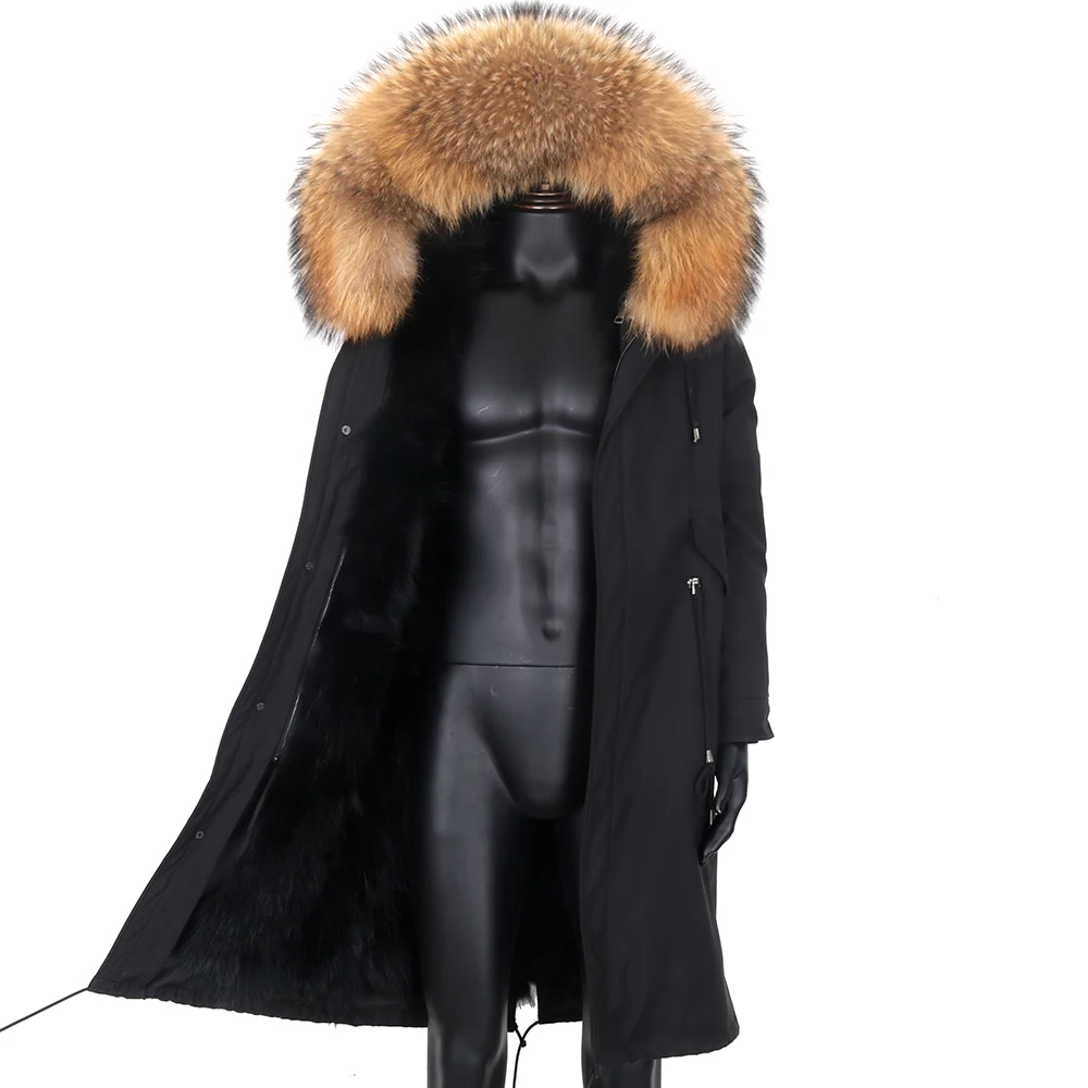 LaVelache Waterproof Winter Coat Men X-Long Parkas Real Fox Fur Liner Natural Raccoon Fur Collar Hood Thick Warm Male Jacket