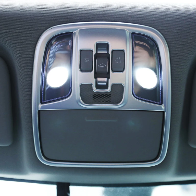 

ABS Chrome Car Styling Inner Front Reading Lamp Frame Cover Sticker Decoration For KIA Sportage QL 2018 2017 KX5 Car Accessories