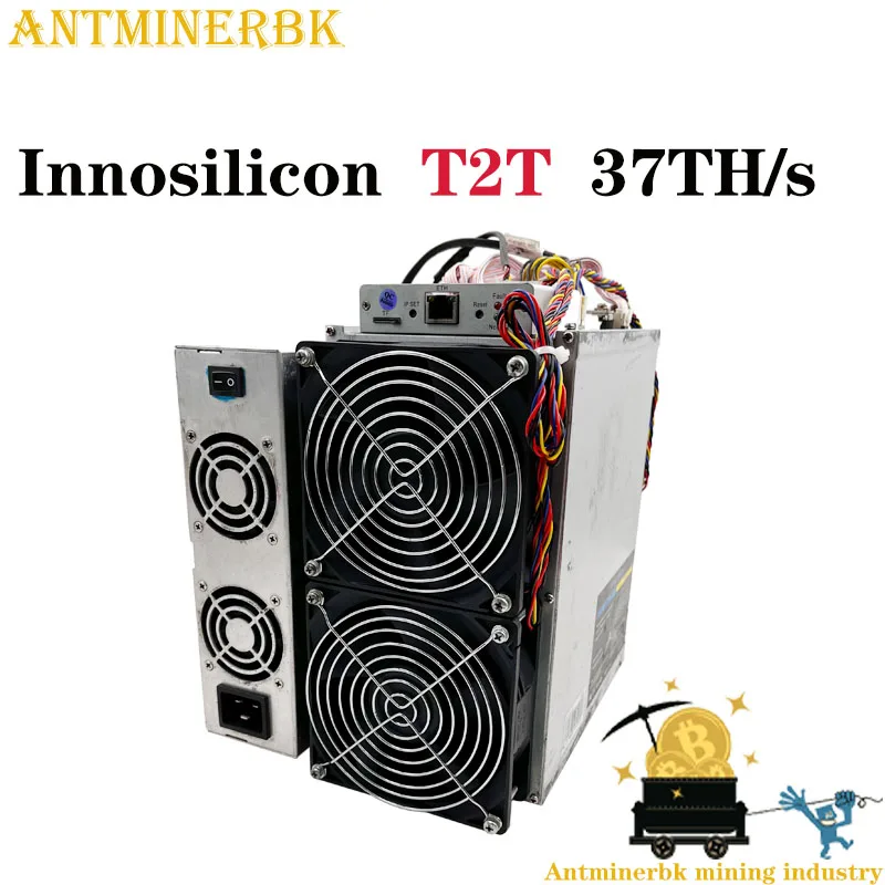 Used Asic Bitcoin Miner Innosilicon T2T 37T sha256 BTC BCH Mining Machine Better Than Antminer S9 T15 T17 Z9