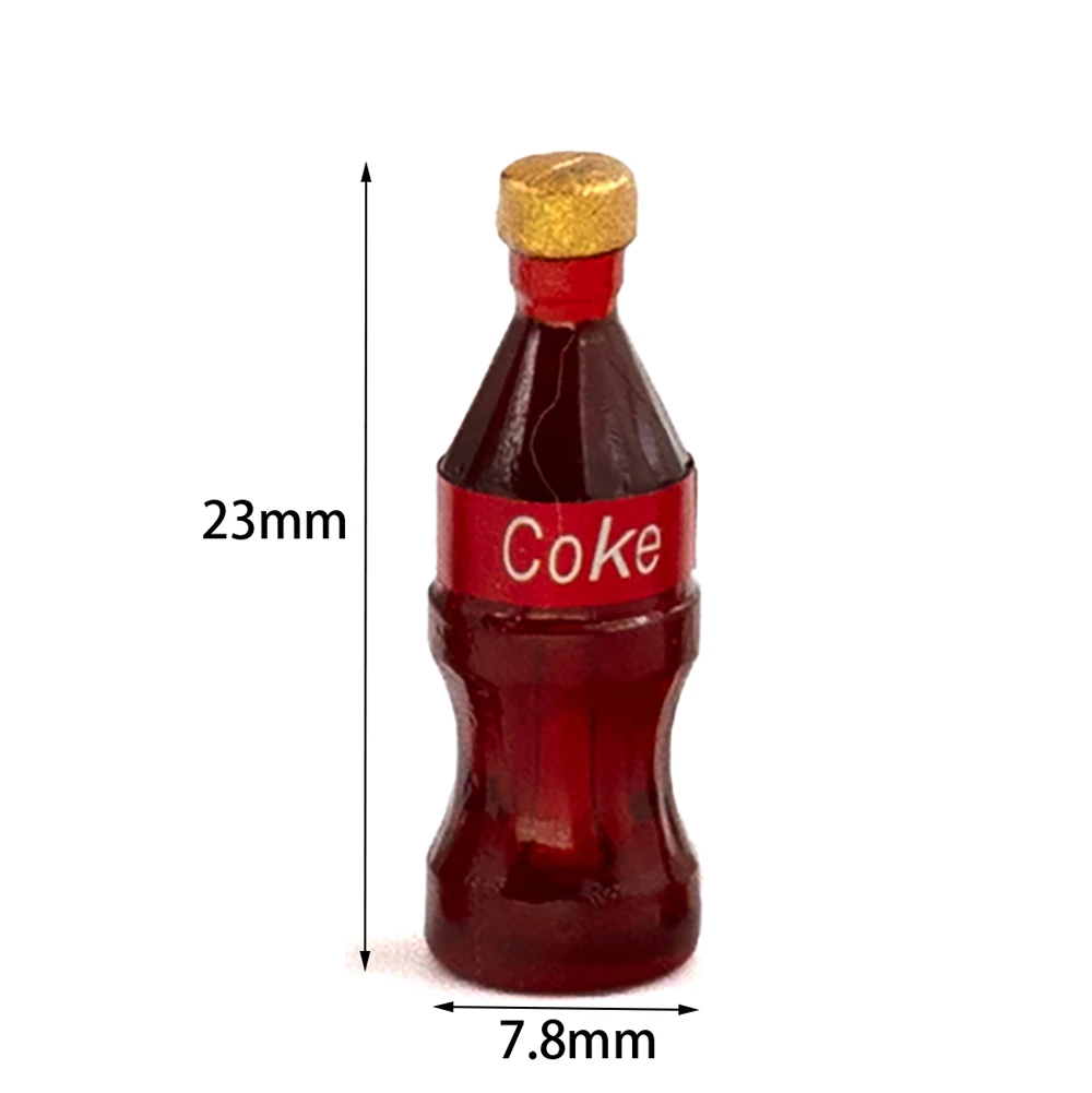 1/12 Dollhouse Supermarket Miniature Coke Bottle Mini Drink Cola Toy for ob11 bjd Blythe Decoration Doll House accessory