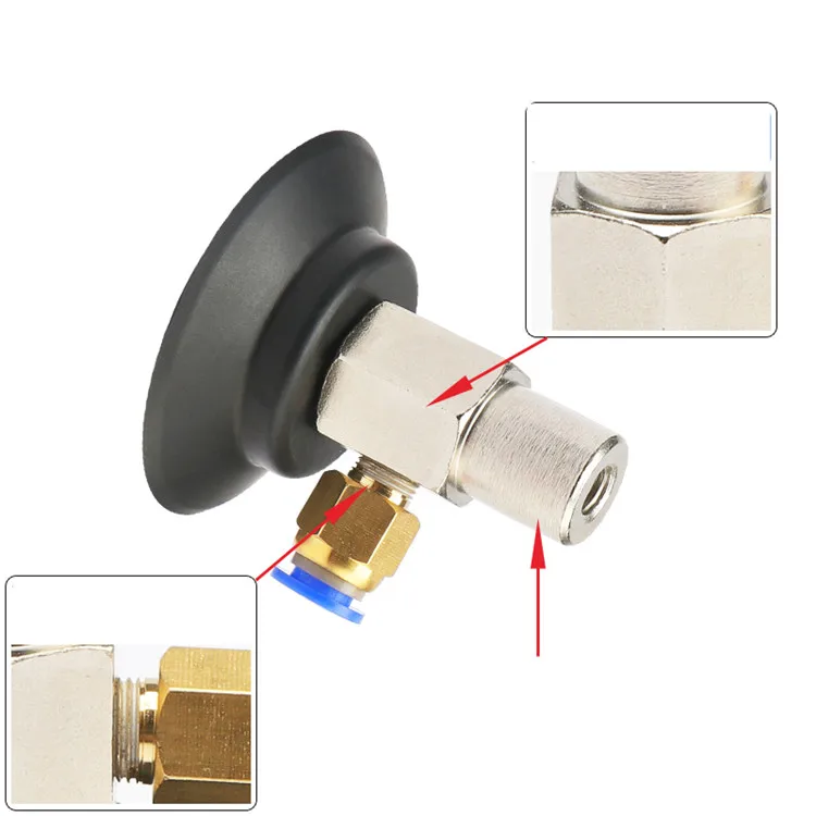 Vacuum Suction Cup Industrial Pneumatic PFYK-60 80 95 Single Layer Imported Silicone Manipulator Accessories Vacuum Suction