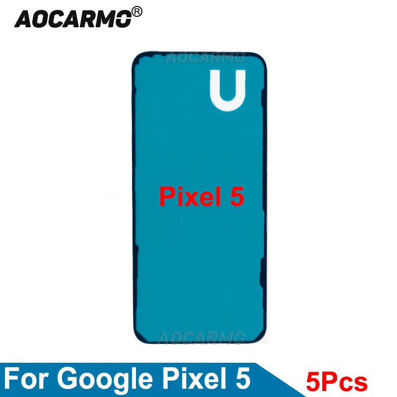 Aocarmo 5 Adet Arka Kapak Çerçevesi Yapışkan Bant Etiket Tutkal Google Pixel 5 Değiştirme