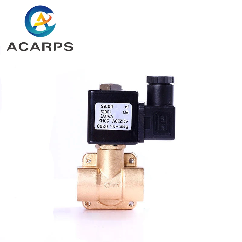 

1/2" 3/4" 1" 1-1/2" 2" High Pressure Normally Closed Brass Solenoid Valve 0927 1.6Mpa Pilot Operated Solenoid Valve 220V 24V 12V