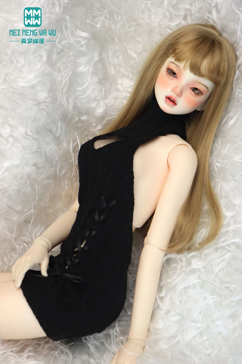 BJD Clothes 43-75cm 1/3 1/4 MSD DD SD DDL Toys spherical joint doll accessories Fashion open back sweater dress arm cover